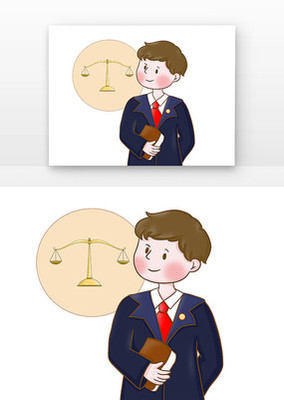 卡通法律咨询日律师人物 用趣味传递法治精神